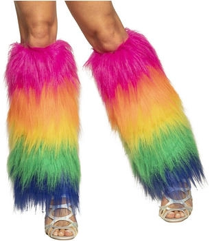 Boland Plüschstulpen Beinstulpen Rainbow Regenbogen