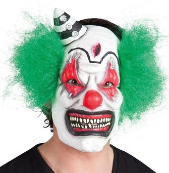 Boland Verkleidungsmaske Horror Clown grünem Haar