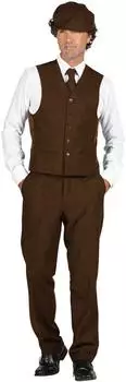Thetru Collection Anzughose braun schwarz Peaky Blinders-Stil