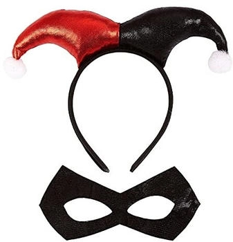 Widmann Party Fashion 29344 Verkleidungsset Harlekin Haarreif Augenmaske Killer Clown