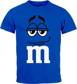 MoonWorks T-Shirt Fasching Karneval Aufdruck blau schwarz