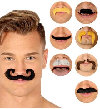 Horror-Shop 6-tlg Schnurrbart Set Verkleidungszubehör