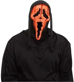 Fun World Geistergesichtskürbis-Maske orange abendrot Zickzackmuster