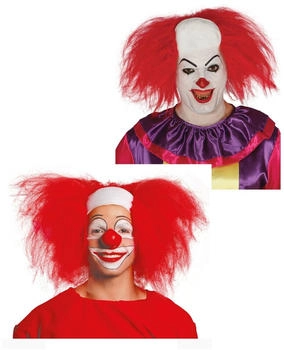 Horror-Shop Latex-Perücke Halbglatze für Fasching und Halloween