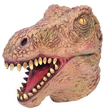 Bristol Novelty Ltd Realistische Dinosaurier-Maske BM568 braun