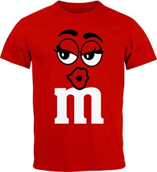 MoonWorks T-Shirt Fasching Aufdruck Gruppen-Kostüm rot