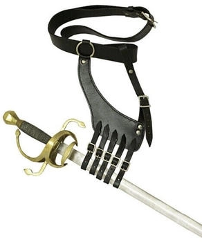 Battle-Merchant Schwerthaltergürtel schwarzes Leder
