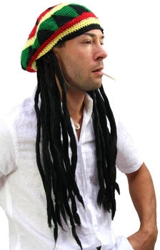 Wig Me Up Strickmütze Dreadlocks Rasta