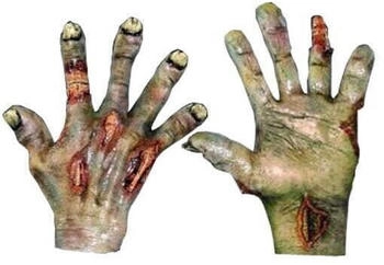 Horror-Shop Zombie Pranken grün Kostümzubehör