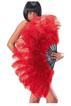 Horror-Shop Burlesque Fächer roten Federn