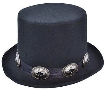 Bristol Novelty Ltd Zylinder im Rocker-Stil BH642 schwarz