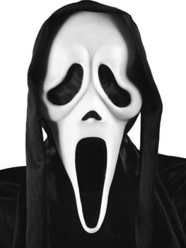 Fun World Geister Maske Scream schwarz weiß