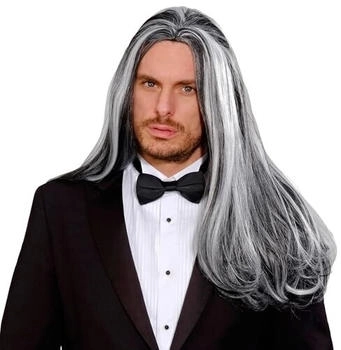 Widmann Dream Hair Perücke Viktorianischer Vampir schwarz grau M9198