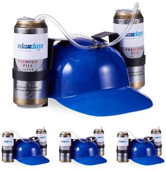 Relaxdays x Party Trinkhelm blau
