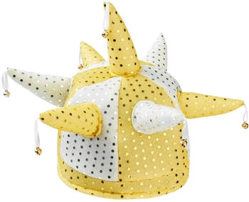 Dress for Fun Narrenkappe gold weiß