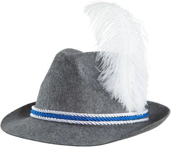 Dress for Fun Oktoberfest bayerischer Jagd Hut Wiesnhut Tirolerhut