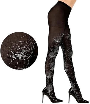 Widmann Strumpfhose schwarz glitzer Spinnenetz Spinne