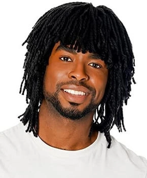 Bristol Novelty Ltd Rasta Kurze Ruud-Gullit-Perücke BW204 schwarz