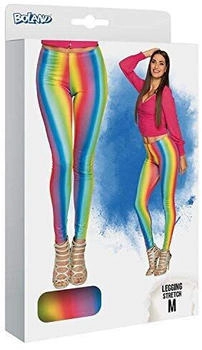 Boland Leggings Regenbogen stretch mehrfarbige Streifen figurbetont
