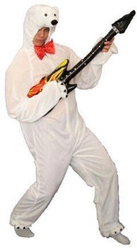 Foxxeo Polarbär Kostüm plüsch weiß