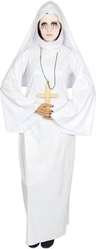 Foxxeo Geister Nonne Kostüm weiß