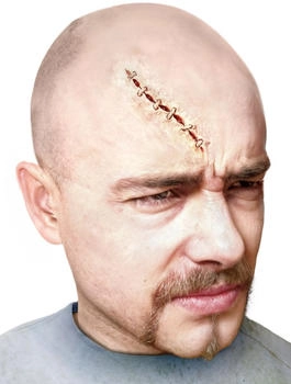 Maskworld Wunde aus Latex grob genäht Horror Make-up