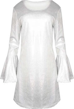 Orlob Karneval Space 70er Kleid weiß silber