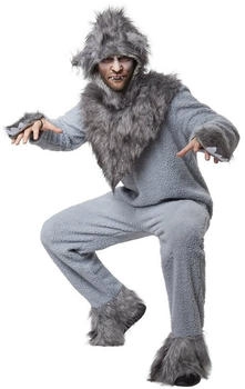 Dress for Fun Kostüm Wilder Wolf hellgrau grau