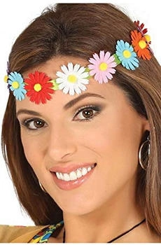 Guirca Hippie Kopfband Blumen blau mehrfarbig 17391