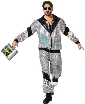 Dress for Fun Jacke und Hose im Retro-Stil silber