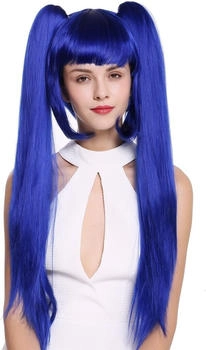 Wig Me Up Cosplay Perücke blau schwarz Lolita abnehmbare Zöpfe ZM-1708-SK22F