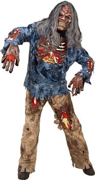 Fun World Komplettes 3D-Zombie-Kostüm mehrfarbig