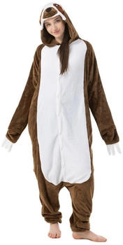 Katara Partyanzug Zoo Wilde Tiere Jumpsuit Kostüm Eule blau Faultier braun