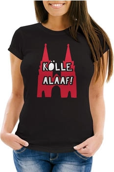 MoonWorks T-Shirt Karneval Köln Kölle Alaaf schwarz