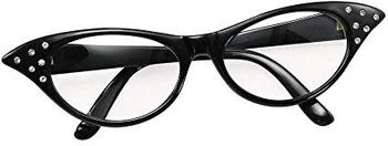 Bristol Novelty Ltd Brille im Stil der 50er BA142B schwarz
