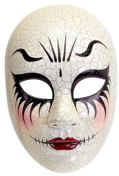 Widmann Party Fashion Maske Puppengesicht Horror Clown Kunststoff