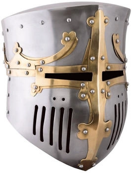 Battle-Merchant Ritter-Kostüm Kreuzritter-Topfhelm Jh mm Stahl