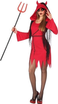 Atosa Dämon Verkleidung rot schwarz 55436