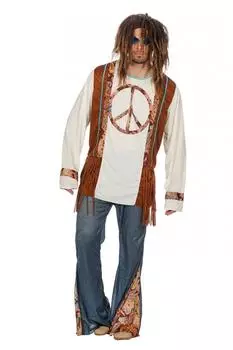 Shoperama Hippie Peace Kostüm Schlaghose
