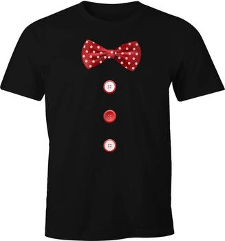 MoonWorks T-Shirt Fliege Knöpfe Schleife