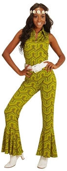 Shoperama Jumpsuit Tapetenmuster grün