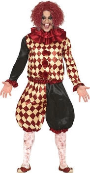 Fiestas Guirca Horror Clown Harlekin Narr Outfit Kostüm