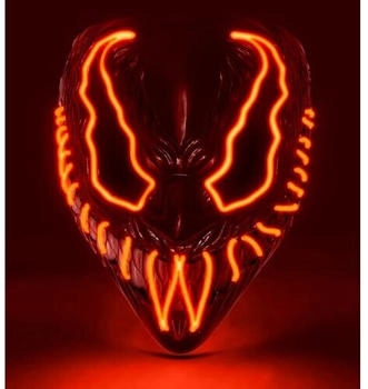 Widmann LED Maske Monster leuchtendes Gesicht gruselige Grimasse