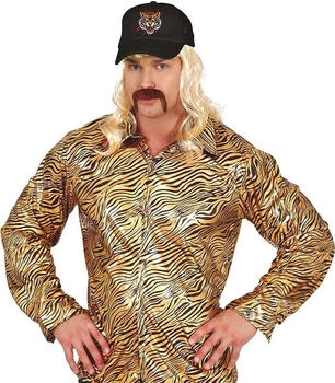 MIMIKRY Kostüm-Set Zebra Hemd gold Kappe