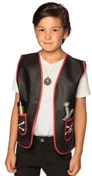 Boland Piratenweste rot schwarz 74147