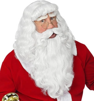 Widmann Kostüm-Perücke Weihnachtsmann Deluxe Bart Schnurrbart 53850961