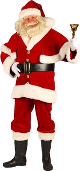 Thetru Collection Authentisches Weihnachtsmann Kostüm rot