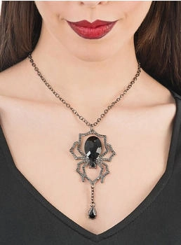 Chaks spinnenhalskette schwarze witwe anhänger