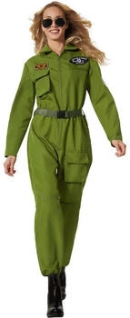 Dress for Fun Pilotinkostüm olivgrün Overall Uniform