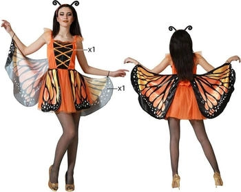 BigBuy Schmetterling Verkleidung orange